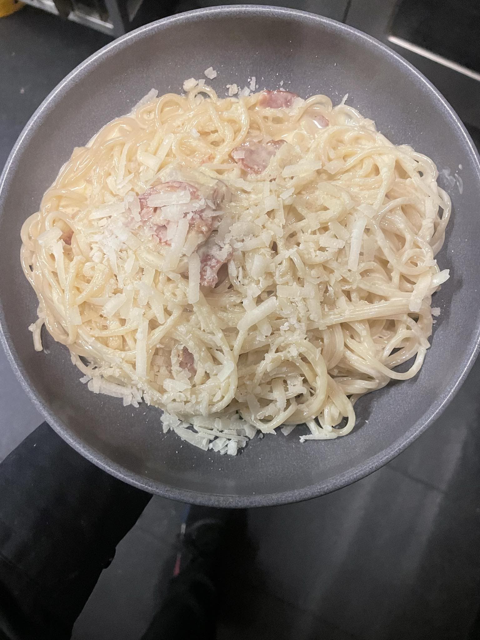 Penne carbonara